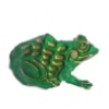 FROG PIN GREEN SPOTTED FROG PIN