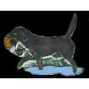 BLACK LAB HUNTING DOG PIN