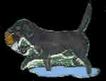 BLACK LAB HUNTING DOG PIN