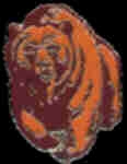 GRIZZLEY BEAR WALKING PIN