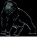 GORILLA STANDING ZOO SERIES PIN