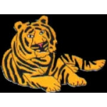 TIGER LAYING DOWN ZOO SERIES PIN