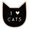 I LOVE CATS LAPEL, HAT PIN