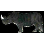 RHINOCEROS PINS BLACK RHINO LARGE PIN