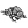 RAZORBACK PIG PIN CAST LARGE RAZORBACK PIN