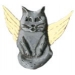 CAT PIN GUARDIAN ANGEL CAT PIN DX
