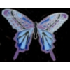 SWALLOWTAIL BUTTERFLY BLUE PURPLE HUES PIN