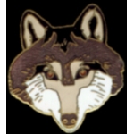 WOLF PIN WOLF FACE PIN