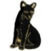 CAT POSING PIN BLACK CATS HAT, LAPEL, PINS