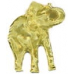 ELEPHANT PIN TRUNK UP 3D GOLD CAST PIN