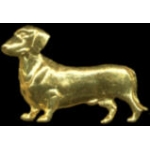 DACHSHUND PIN GOLD CAST DOG PIN