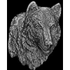 WOLF PIN CAST WOLF HEAD HAT LAPEL PINS