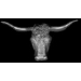 COW STEER LONGHORN PIN SKULL CAST PIN