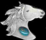 HORSE PIN HEAD WITH BEAD CAST PIN