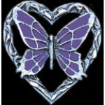 BUTTERFLY LOVE HEART CAST PIN