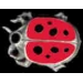 LADY BUG SMALL COLORED CAST PIN