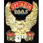STURGIS 2003 GOLD EAGLE MOTORCYCLE 63RD YR PIN