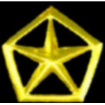 CHRYSLER STAR GOLD CUTOUT PIN