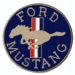 FORD MUSTANG PIN ROUND LOGO BLUE MUSTANG PIN