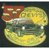 CHEVROLET 57 CHEVY'S NEVER DIE BLACK CHEVY PIN