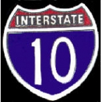 INTERSTATE 10 SIGN PIN