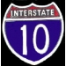 INTERSTATE 10 SIGN PIN
