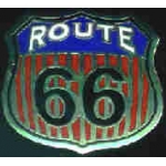 ROUTE 66 RED WHITE BLUE SIGN RT 66 PIN