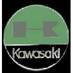 KAWASAKI PIN MOTORCYCLE ROUND GREEN KAWASAKI PIN