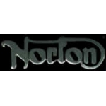 NORTON MOTORCYCLE SILVER SCRIPT BLACK PIN