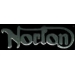 NORTON MOTORCYCLE SILVER SCRIPT BLACK PIN