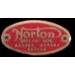 NORTON MOTORCYCLE PATENT OVAL RED PIN