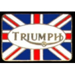 TRIUMPH MOTORCYCLE FLAG LOGO PIN