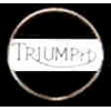 TRIUMPH MOTORCYCLE BLACK WHITE ROUND PIN