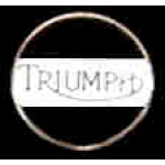 TRIUMPH MOTORCYCLE BLACK WHITE ROUND PIN