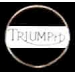 TRIUMPH MOTORCYCLE BLACK WHITE ROUND PIN