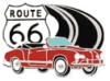 KARMANN GHIA PIN ROUTE 66 PIN RED CONVERTIBLE PIN