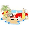 VW VAN PIN SUMMER SURFIN BEACH FUN MICROBUS PIN