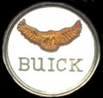 BUICK ROUND WITH BIRD PIN