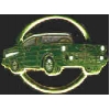 CHEVROLET 1957 CHEVY CAR CIRCLE GREEN PIN