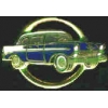 CHEVROLET 1956 CHEVY CAR CIRCLE BLUE PIN