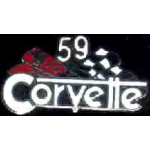 CHEVROLET CORVETTE 1959 YEAR LOGO PIN