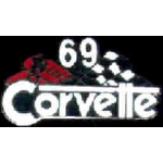 CHEVROLET CORVETTE 1969 YEAR LOGO PIN