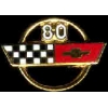 CHEVROLET CORVETTE 1980 YEAR LOGO PIN