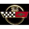 CHEVROLET CORVETTE 1984 YEAR LOGO PIN