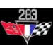 CHEVROLET 283 ENGINE FLAGS LOGO PIN