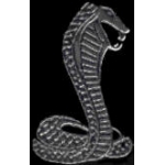 FORD COBRA LOGO LG SILVER SNAKE PIN