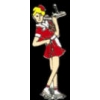 CAR HOP PIN WAITRESS ON ROLLERSKATES 1950S PIN