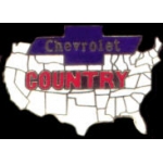 CHEVROLET COUNTRY IN USA SHAPE PIN