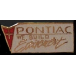 PONTIAC WE BUILD EXCITEMENT LOGO PIN