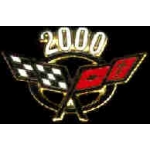 CHEVROLET CORVETTE 2000 YEAR LOGO PIN